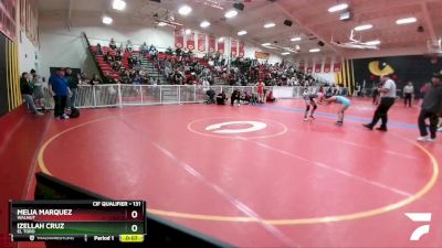 131 lbs Cons. Round 3 - Melia Marquez, Walnut vs Izellah Cruz, El Toro