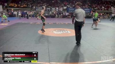 D 1 138 lbs Champ. Round 2 - Sebastian Vidacovich, Holy Cross vs Zachariah Toups, Baton Rouge