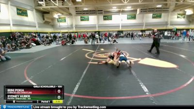 100 lbs Quarterfinal - Sydney Huber, MATPAC Wrestling - ND vs Irini Pokia, Cobbler Kids Wrestling