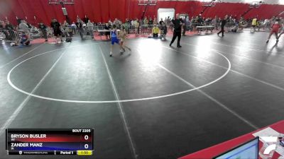 88 lbs Quarterfinal - Bryson Busler, WI vs Zander Manz, IA