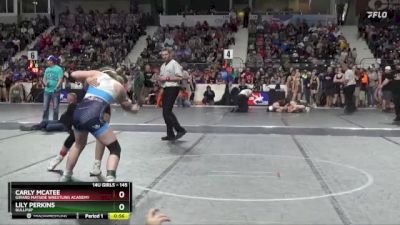 145 lbs 3rd Place Match - Carly McAtee, Girard Matside Wrestling Academy vs Lily Perkins, Bullpup