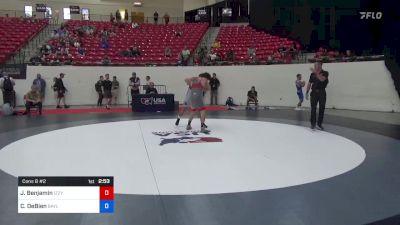 67 kg Cons 8 #2 - Justin Benjamin, Izzy Style Wrestling vs Chris DeBien, Baylor Wrestling Club