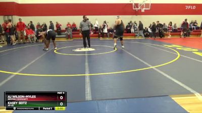 285 lbs Quarterfinal - AJ Wilson-Myles, Benton Community vs Kasey Seitz, AP-GC