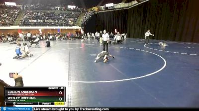 45 lbs Semifinal - Wesley Hoefling, Legends Of Gold vs Colson Andersen, Big Game Wrestling Club