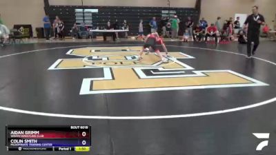 82 lbs Quarterfinal - Aidan Grimm, Wrath Wrestling Club vs Colin Smith, McDominate Training Center