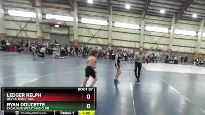 90 lbs Cons. Semi - Ledger Relph, Devils Wrestling vs Ryan Doucette, Excalibur Wrestling Club