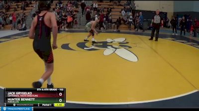 102 lbs Cons. Round 5 - Jack Grygelko, Centennial Youth Wrestling vs Hunter Bennett, Porcelli?s