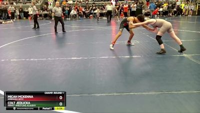 95 lbs Champ. Round 1 - Colt Jedlicka, Sebolt Wrestling Academy vs Micah McKenna, Nebraska Boyz