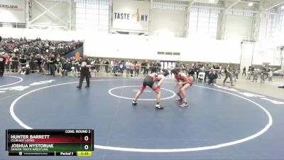 145 lbs Cons. Round 2 - Hunter Barrett, Club Not Listed vs Joshua Nystoriak, Shaker Youth Wrestling