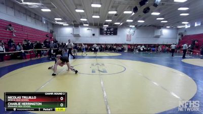 128 lbs Champ. Round 2 - Nicolas Trujillo, Benicia High School vs Charlie Herrington, Granada High School