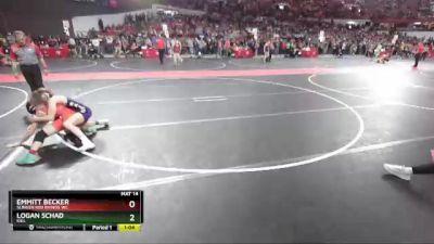 110 lbs Quarterfinal - Emmitt Becker, Slinger Red Rhinos WC vs Logan Schad, Kiel