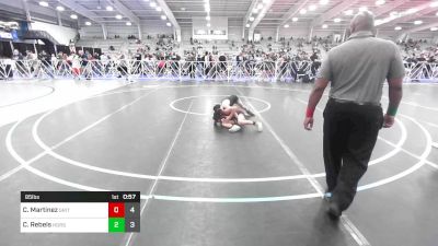 85 lbs Rr Rnd 2 - Camren Martinez, Grit Mat Club Blue vs Cole Rebels, Iron Horse Wrestling Club