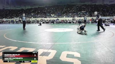 6A-113 lbs Quarterfinal - Sawyer Hackbarth, Edmond North vs Hudson Beckley, Broken Arrow Hs