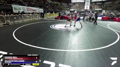 70 lbs Cons. Round 3 - Cassion Bell, Team Arcata Wrestling Club vs Brandon Bollinger, California