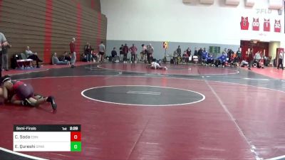 133 lbs Semifinal - Cameron Soda, Edinboro vs Ethan Qureshi, Spartan Combat RTC