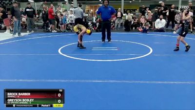 52 lbs Round 7 (8 Team) - Greyson Bosley, U2 Upstate Uprising vs Brock Barber, Seagull