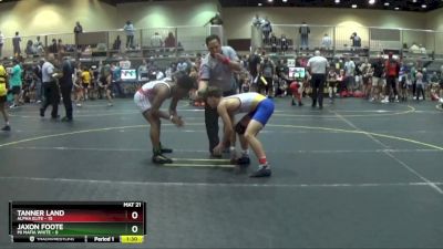 130 lbs Round 3 (6 Team) - Tanner Land, Alpha Elite vs Jaxon Foote, Mi Mafia White