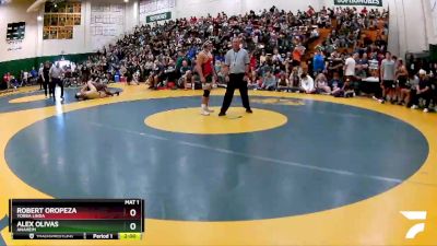 195 lbs Champ. Round 1 - Robert Oropeza, Yorba Linda vs Alex Olivas, Anaheim