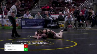 127 lbs Round Of 16 - Brady Slicker, Hickory vs Ryder Campbell, Bethlehem Cath