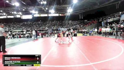 3A 132 lbs Cons. Round 1 - Hunter Fulton, Bonners Ferry vs Brian Mendoza, Payette