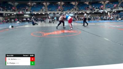 285 lbs Quarterfinal - Briggs Sellers, Oregon vs Roy Phelps, Chgo Hope Acad