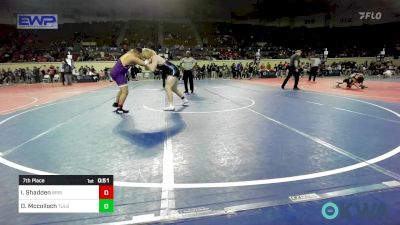 195 lbs 7th Place - Izaiah Shadden, Bristow Youth Wrestling vs Devin Mccolloch, Tulsa Blue T Panthers