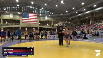 120 lbs Champ. Round 1 - Zac Bleess, MO vs Jair Maciel, KS