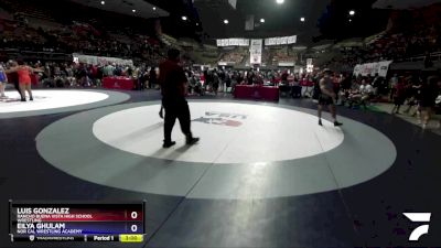 132 lbs Champ. Round 2 - Luis Gonzalez, Rancho Buena Vista High School Wrestling vs Eilya Ghulam, Nor Cal Wrestling Academy