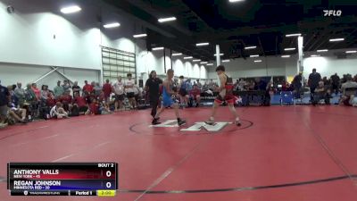 106 lbs Round 1 (8 Team) - Anthony Valls, New York vs Regan Johnson, Minnesota Red