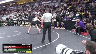 215 lbs Quarterfinal - Carson Slorah, Indianola vs Tate Woodruff, Dubuque Hempstead