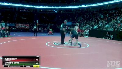 140 lbs Quarterfinal - Ryen Hickey, Chatfield vs Vivienne Gitke, Bennett