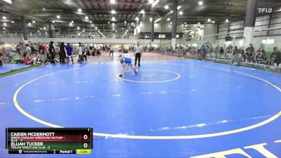 106 lbs Semis (4 Team) - Elijah Tucker, TROJAN WRESTLING CLUB vs Caiden McDermott, NORTH CAROLINA WRESTLING FACTORY - BLUE