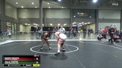 190 lbs Cons. Semi - Naomi Orozco, Dodge City Academy vs Malia Martin, Piper Wrestling Club