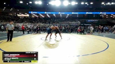 3A 285 lbs Champ. Round 1 - Apollo Benito, Columbus vs Cody Anderson, Strawberry Crest