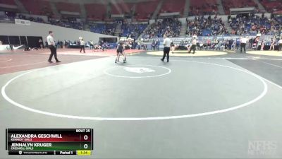 4A/3A/2A/1A Girls 130 Quarterfinal - Alexandra Geschwill, Kennedy Girls vs Jennalyn Kruger, Creswell Girls