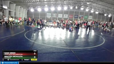 82 lbs Cons. Round 4 - Brixton Archuleta, California vs Gage Green, Upper Valley Aces Wresstling