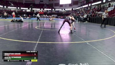 98 lbs Cons. Round 3 - Austin Schneider, Centennial vs Sebastian Grand, Owyhee