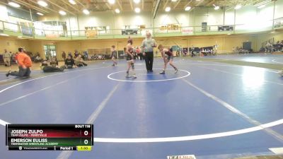 60-65 lbs Round 3 - Joseph Zulpo, Team Zulpo - PERRYVILLE vs Emerson Euliss, Terminator Wrestling Academy