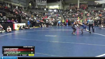 100 lbs Champ. Round 2 - Christopher Tolle, Ubasa Wrestling Academy vs Logan Goepfert, Shelton Wrestling Club