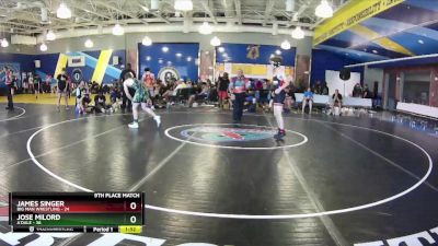 152 lbs Placement (16 Team) - Jose Milord, A`Dale vs James Singer, Big Man Wrestling