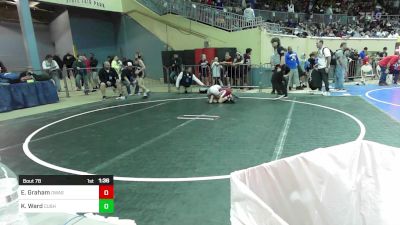 88 lbs Round Of 32 - Easton Graham, Owasso Junior High vs Kyler Ward, Cushing