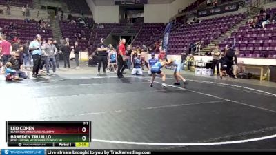 86 lbs Cons. Round 1 - Leo Cohen, Black Fox Wrestling Academy vs Braeden Trujillo, Fort Lupton Metro Wrestling Club