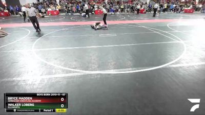 67 lbs Cons. Round 5 - Bryce Madden, Sarbacker Wrestling Academy vs Walker Loberg, Ellsworth