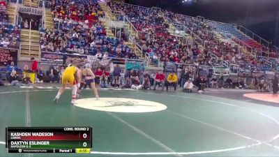 132 lbs Cons. Round 2 - Daxtyn Eslinger, Napoleon G-S vs Kashden Wadeson, Lisbon