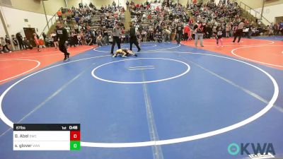 67 lbs Semifinal - Braden Abel, Salina Wrestling Club vs Seth Glover, Vian Wrestling Club