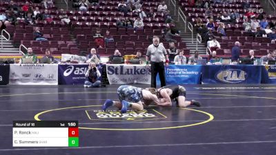 152 lbs Round Of 16 - Peter Ranck, Halifax vs Caullin Summers, Sharpsville