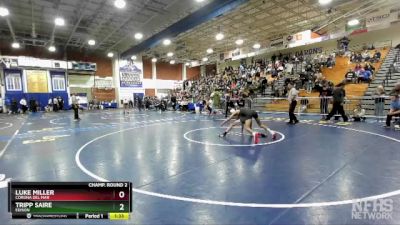 113 lbs Champ. Round 2 - Luke Miller, Corona Del Mar vs Tripp Saire, Edison