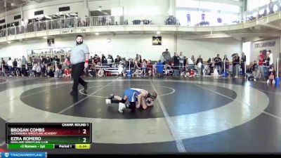 49 lbs Champ. Round 1 - Brogan Combs, Alexandria Wrestling Academy vs Ezra Romero, Highland Wrestling Club