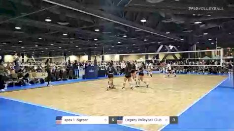 apex 1 15green vs Legacy Volleyball Club 15 - 2022 JVA West Coast Cup presented by Nike