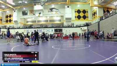 165 lbs 1st Place Match - Kale Shotts, Rochester Wrestling Club vs Dylan Underwood, Trojan Country Youth Wrestling Club